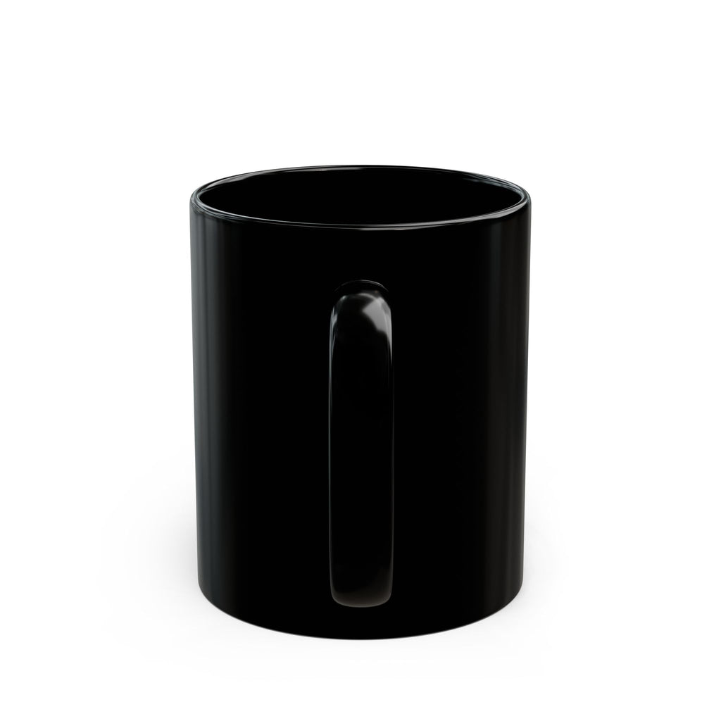 Bent Not Broken Black Coffee Mug — Inspirational Christian Cross & Rose Design (11oz/15oz)