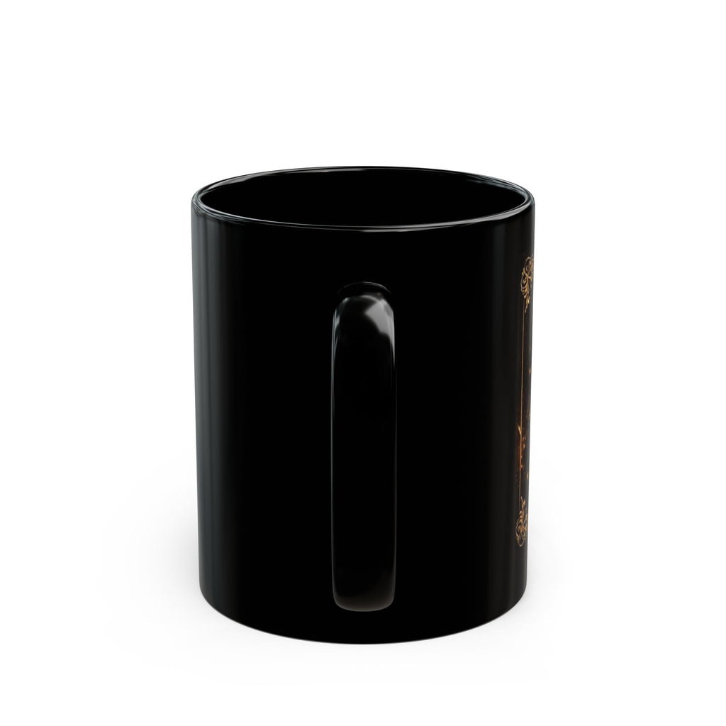 Inspirational Scripture Coffee Mug — ‘She Is Clothed in Strength & Dignity’ Black Ceramic Mug